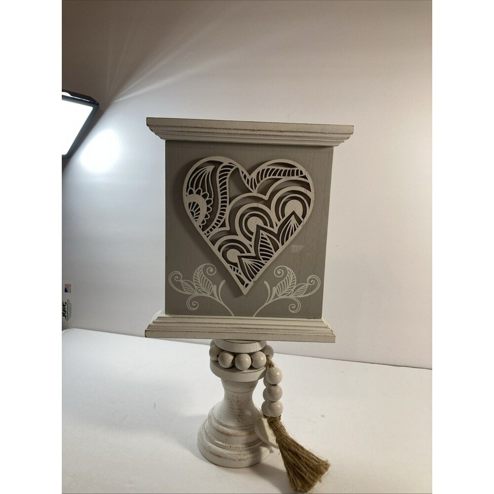 Farmhouse Decor White Free Standing Design Carved Appearance